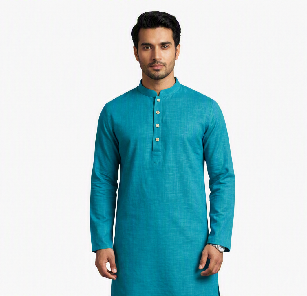 Classic Men's Kurta – Premium Cotton Blend - Image 2